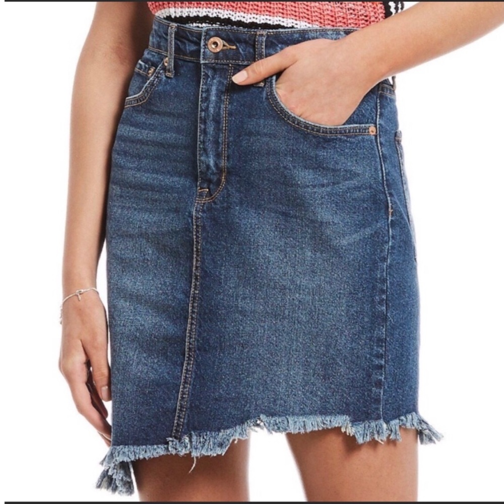 Ella Moss asymmetrical denim skirt